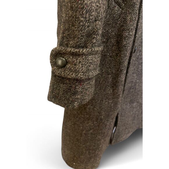 HARRIS TWEED Men's Vintage Wool Overcoat Jacket - Picture 6 of 10